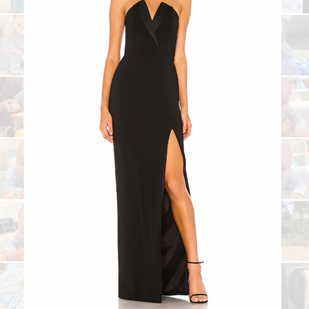 Sylvia Strapless Tux Dress, Black, Size 4. Worn once. New condition